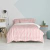 Juego Nórdico 2 Piezas 100% Algodón Vichy 180x220 Cm (cama 105) Rosa