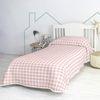 Colcha 100% Algodón Vichy 180x260 Cm (cama 80/90) Rosa