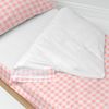 Saco Nórdico 100% Algodón Vichy 90x200 Cm (cama 90) Con Relleno Rosa