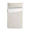 Saco Nórdico 100% Algodón Vichy 105x200 Cm (cama 105) Con Relleno Beige