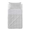 Juego De Sábanas 2 Piezas 100% Algodón Vichy 120x180 Cm (maxicuna) Gris