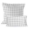 Funda De Almohada 100% Algodón Vichy 80x80 Cm Gris