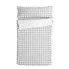 Saco Nórdico 100% Algodón Vichy 105x200 Cm (cama 105) Con Relleno Gris