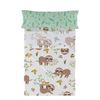 Juego De Sábanas 2 Piezas 100% Algodón Happy Sloth 180x270 Cm (cama 105) Multicolor