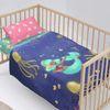 Juego De Sábanas 2 Piezas 100% Algodón Happy Mermaid 100x130 Cm (cuna) Multicolor