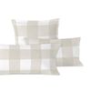 Funda De Almohada 100% Algodón Gingham 80x80 Cm Beige