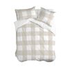 Funda Nórdica 100% Algodón Gingham 200x200 Cm (cama 120) Beige