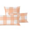 Funda De Almohada 100% Algodón Gingham 45x155 Cm (cama 135/140) Melocotón