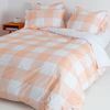 Funda Nórdica 100% Algodón Gingham 140x200 Cm (cama 80) Melocotón