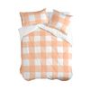 Funda Nórdica 100% Algodón Gingham 140x200 Cm (cama 80) Melocotón