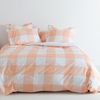 Funda Nórdica 100% Algodón Gingham 200x200 Cm (cama 120) Melocotón