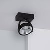 Foco Led 15w Cree De Superficie Direccionable Ar111 Regulable Negro Blanco Neutro 4000k