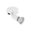 Lámpara De Pared Aluminio Orientable Con Interruptor 1 Foco Oasis Blanco Blanco