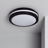 Plafón Circular Aluminio Para Exterior Ø300 Mm Ip54 Corso Negro