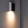 Aplique De Pared Exterior Led 6w De Aluminio Roma Negro Blanco Cálido 3000k