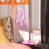 Neón Led Flamingo Con Batería Rosa