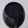 Aplique Antorcha Led Solar Efecto Llama  Negro