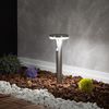 Baliza Solar Exterior Led 6w Superficie Pie 45cm Con Detector De Movimiento Helios Inox Blanco Cálido 2800k - 3200k Gris