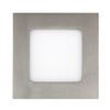 Placa Led 6w Cuadrada Superslim Corte 105x105 Mm Silver Blanco Frío  6000k