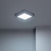 Plafón Led 12w Cuadrado Metal 180x180 Mm Design Silver Blanco Frío 6000k