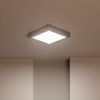 Plafón Led 18w Cuadrado Metal 225x225 Mm Silver Blanco Cálido 3000k