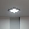 Plafón Led 18w Cuadrado Metal 225x225 Mm Silver Blanco Neutro