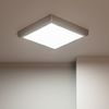 Plafón Led 24w Cuadrado Metal 300x300 Mm Design Silver Blanco Cálido 3000k