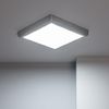 Plafón Led 24w Cuadrado Metal 300x300 Mm Design Silver Blanco Cálido 3000k