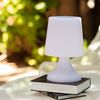 Lámpara De Mesa Exterior Led 3w Rgbw Portátil Con Altavoz Bluetooth Y Batería Usb Recargable Uyoga   Blanco