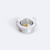 Foco Downlight Led 1w Cob Direccionable Circular Plata Corte Ø 45 Mm Blanco Neutro  4000k