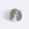 Foco Downlight Led 1w Cob Direccionable Circular Plata Corte Ø 45 Mm Blanco Cálido  2700k