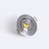 Foco Downlight Led 1w Cob Direccionable Circular Plata Corte Ø 45 Mm Blanco Cálido