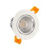 Foco Downlight Led 7w Circular Cob Cri90 Corte Ø 70 Mm Silver Blanco Cálido No Flicker 2700k