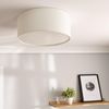 Plafón Circular Tela Ø450 Mm Korsade Blanco