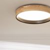 Plafón Led 30w Circular Madera Ø570 Mm Cct Seleccionable Dari Negro