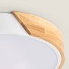 Plafón Led 24w Circular Madera Cct Seleccionable Ø418 Mm Semi-dari Blanco