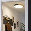 Plafón Led 24w Circular Madera Cct Seleccionable Ø418 Mm Semi-dari Negro