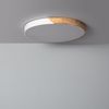 Plafón Led 36w Circular Madera Ø500 Mm Cct Seleccionable Semi-dari Blanco