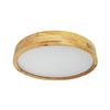 Plafón Led 20w Circular Madera Ø400 Mm Cct Seleccionable Kayu   Madera