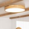 Plafón Led 20w Circular Madera Ø400 Mm Cct Seleccionable Kayu Madera