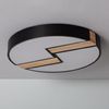 Plafón Led 27w Circular De Metal Ø500 Mm Cct Seleccionable Brusk Negro