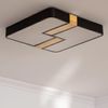 Plafón Led 35w Cuadrado Metal 480x480 Mm Cct Seleccionable Brusk Negro