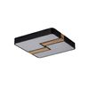 Plafón Led 35w Cuadrado Metal 480x480 Mm Cct Seleccionable Brusk Negro