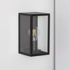 Aplique De Pared Exterior Aluminio Y Cristal Atrium Negro