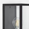 Aplique De Pared Exterior Aluminio Y Cristal Atrium Negro