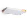 Plafón Led 30w Rectangular Madera Y Metal 625x425 Mm Cct Seleccionable Semi-dari Blanco