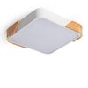 Plafón Led 18w Cuadrado Madera 325x325 Mm Cct Seleccionable Semi-dari Blanco