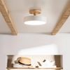 Lámpara De Techo Led 12w Madera Y Metal Cct Seleccionable Whisty Blanco