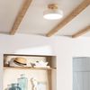 Lámpara De Techo Led 12w Madera Y Metal Cct Seleccionable Whisty Blanco