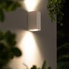 Aplique De Pared Exterior Iluminación Doble Cara Miseno Blanco   Blanco